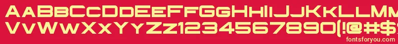 フォントInfiniumGuardian – 黄色の文字、赤い背景