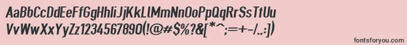 Шрифт Giveahootbdextobl – чёрные шрифты на розовом фоне