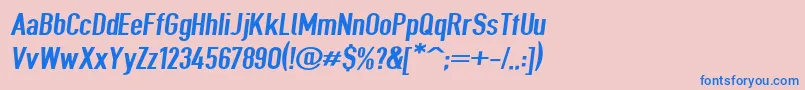 Giveahootbdextobl Font – Blue Fonts on Pink Background