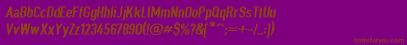 Giveahootbdextobl Font – Brown Fonts on Purple Background