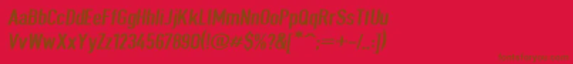 Giveahootbdextobl Font – Brown Fonts on Red Background