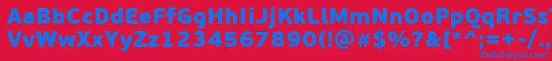 PfbeausansproBlack Font – Blue Fonts on Red Background