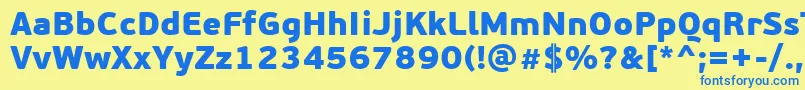 PfbeausansproBlack Font – Blue Fonts on Yellow Background