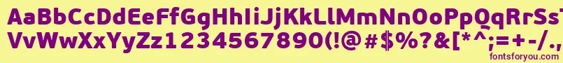 PfbeausansproBlack Font – Purple Fonts on Yellow Background