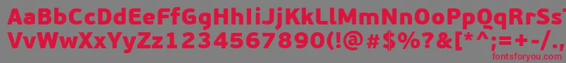 PfbeausansproBlack Font – Red Fonts on Gray Background