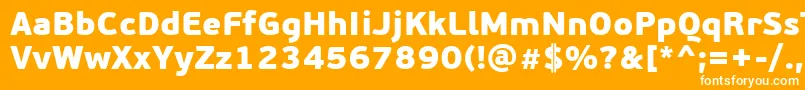 PfbeausansproBlack Font – White Fonts on Orange Background