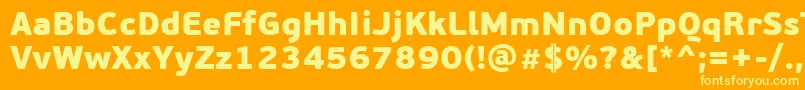 PfbeausansproBlack Font – Yellow Fonts on Orange Background