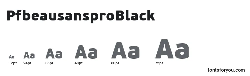 Размеры шрифта PfbeausansproBlack