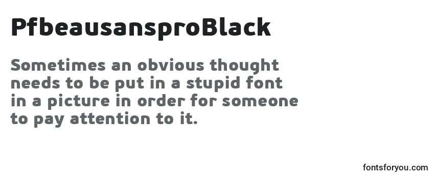 Review of the PfbeausansproBlack Font