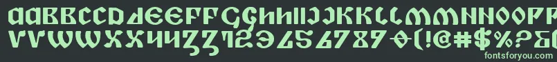 Piperbeフォントについての詳細 フォントPiperbe – 黒い背景に緑の文字