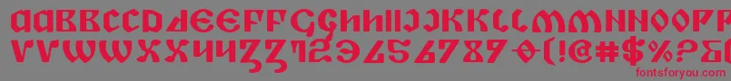 Piperbe-Schriftart – Rote Schriften auf grauem Hintergrund