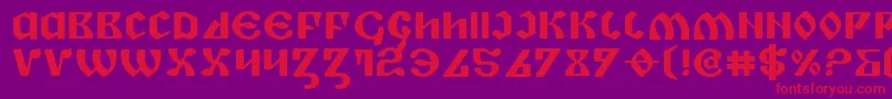 Piperbe Font – Red Fonts on Purple Background