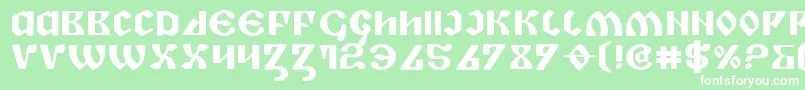 フォントPiperbe – 緑の背景に白い文字