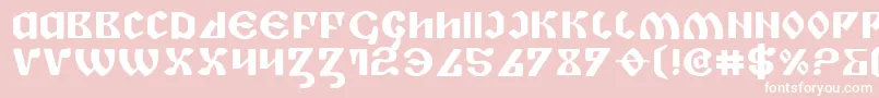 Piperbe-Schriftart – Weiße Schriften auf rosa Hintergrund