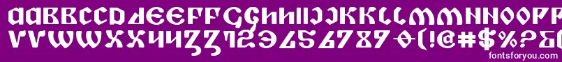 フォントPiperbe – 紫の背景に白い文字