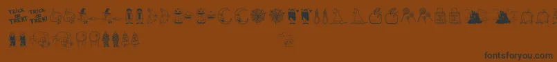 フォントHalloweenbell – 黒い文字が茶色の背景にあります