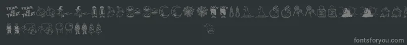 Halloweenbell Font – Gray Fonts on Black Background