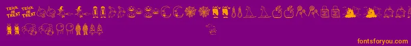 Halloweenbell Font – Orange Fonts on Purple Background