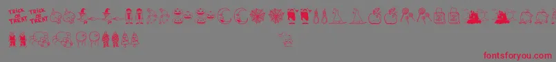 Halloweenbell Font – Red Fonts on Gray Background