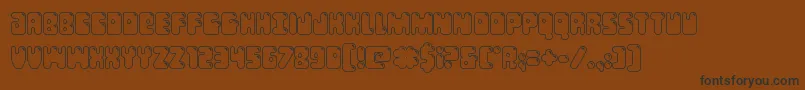 Bubblebuttout Font – Black Fonts on Brown Background