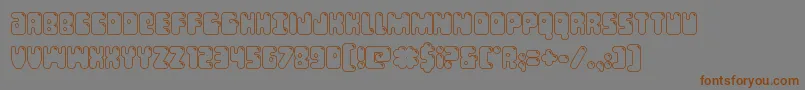 Bubblebuttout Font – Brown Fonts on Gray Background