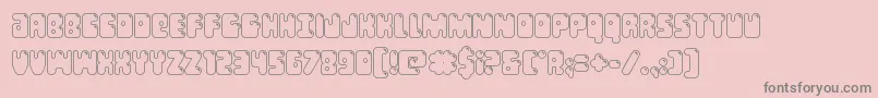 Bubblebuttout Font – Gray Fonts on Pink Background