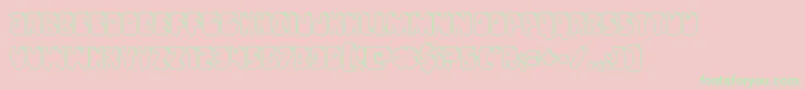 Bubblebuttout Font – Green Fonts on Pink Background