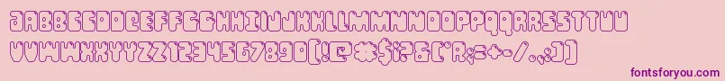 Bubblebuttout Font – Purple Fonts on Pink Background