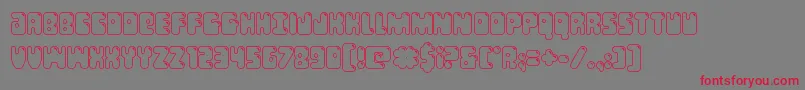 Bubblebuttout Font – Red Fonts on Gray Background