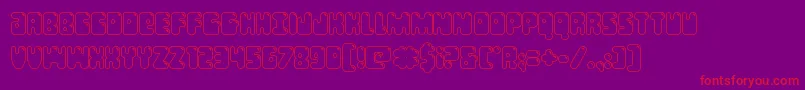 Bubblebuttout Font – Red Fonts on Purple Background
