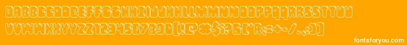 Bubblebuttout Font – White Fonts on Orange Background