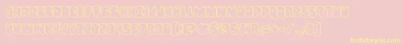 Bubblebuttout Font – Yellow Fonts on Pink Background