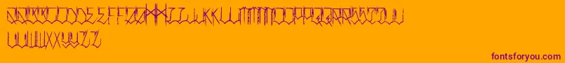 LocalsOnlyDistressed Font – Purple Fonts on Orange Background