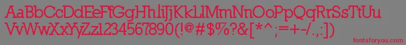 NillandExtrabold Font – Red Fonts on Gray Background