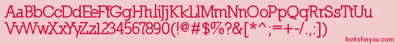 NillandExtrabold-Schriftart – Rote Schriften auf rosa Hintergrund