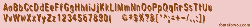Sinsofrhonda Font – Brown Fonts on Pink Background