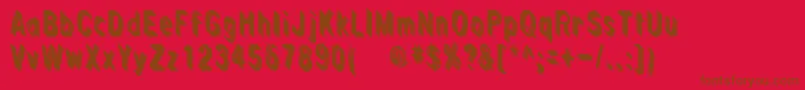 Sinsofrhonda Font – Brown Fonts on Red Background