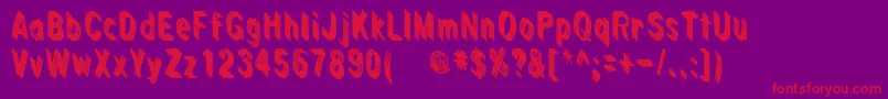 Sinsofrhonda Font – Red Fonts on Purple Background