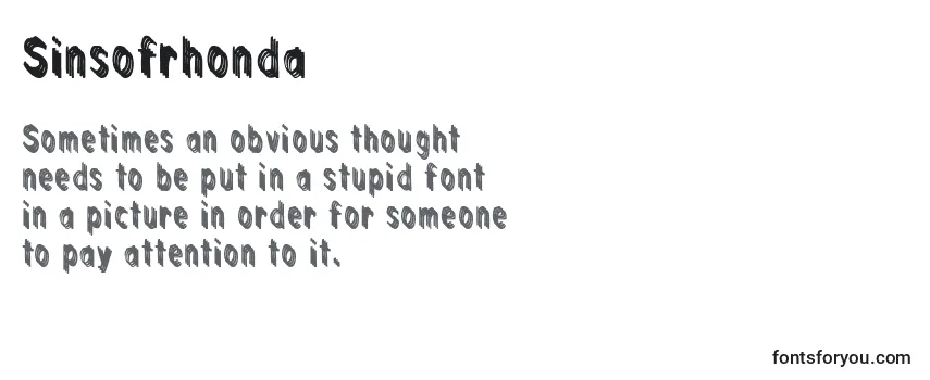 Review of the Sinsofrhonda Font