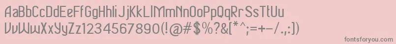 Czcionka Soputan – szare czcionki na różowym tle