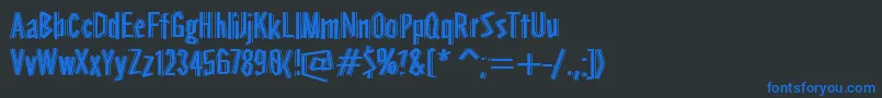 Stereoscope Font – Blue Fonts on Black Background