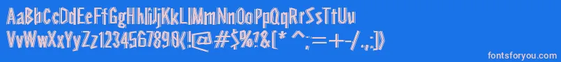 Stereoscope Font – Pink Fonts on Blue Background