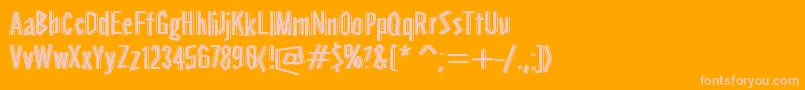 Stereoscope Font – Pink Fonts on Orange Background