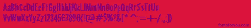 Stereoscope Font – Purple Fonts on Red Background