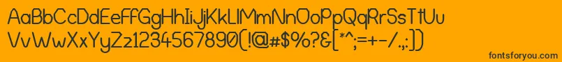 AlphaRomanieG98 Font – Black Fonts on Orange Background