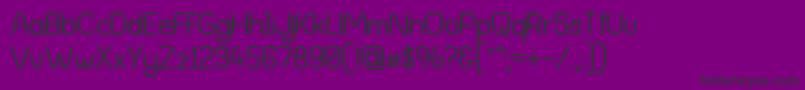 フォントAlphaRomanieG98 – 紫の背景に黒い文字