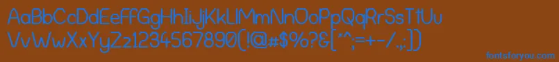 AlphaRomanieG98 Font – Blue Fonts on Brown Background