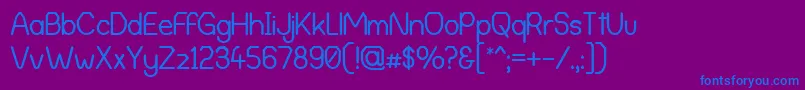 フォントAlphaRomanieG98 – 紫色の背景に青い文字