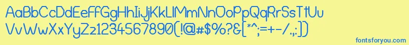 AlphaRomanieG98 Font – Blue Fonts on Yellow Background