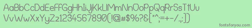 AlphaRomanieG98 Font – Gray Fonts on Green Background